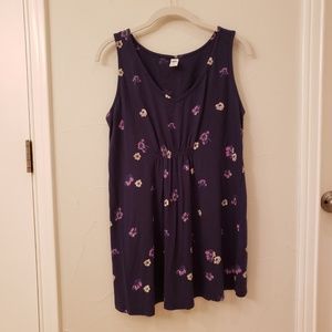 Floral Maternity Bump-Skimming V-Neck Tunic Tank